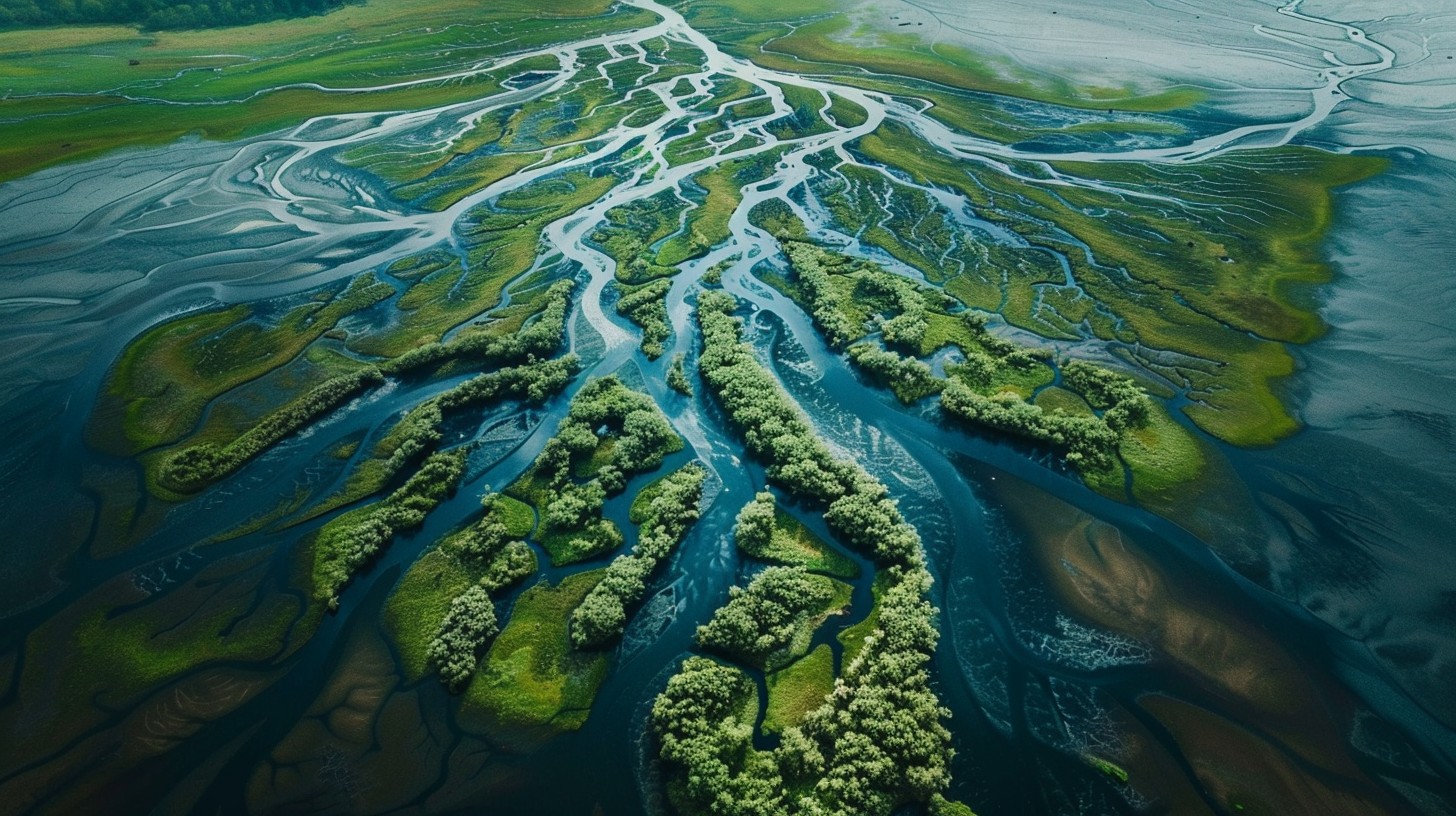 Aerial view showing strategic landscape detail